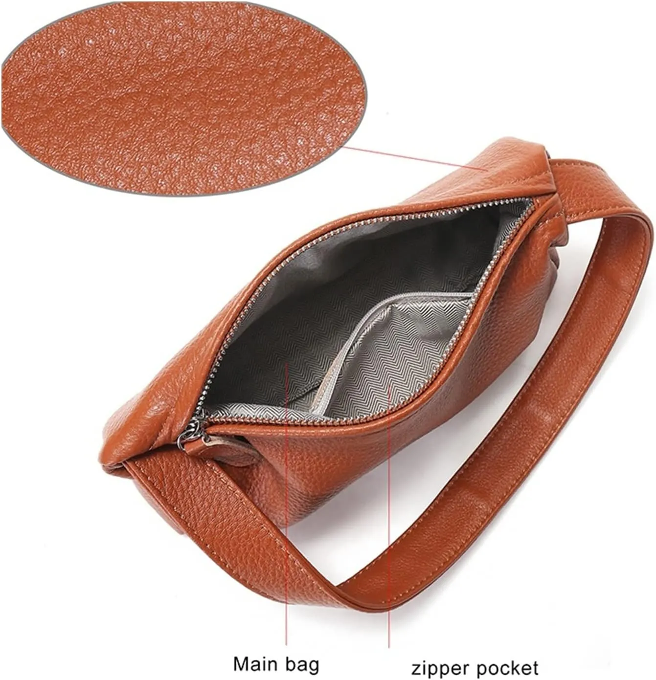 Leather Women Bags Vintage Hobos Female Leather Handbags Ladies Shoulder Bags Crossbody Bags For Women(Brown)