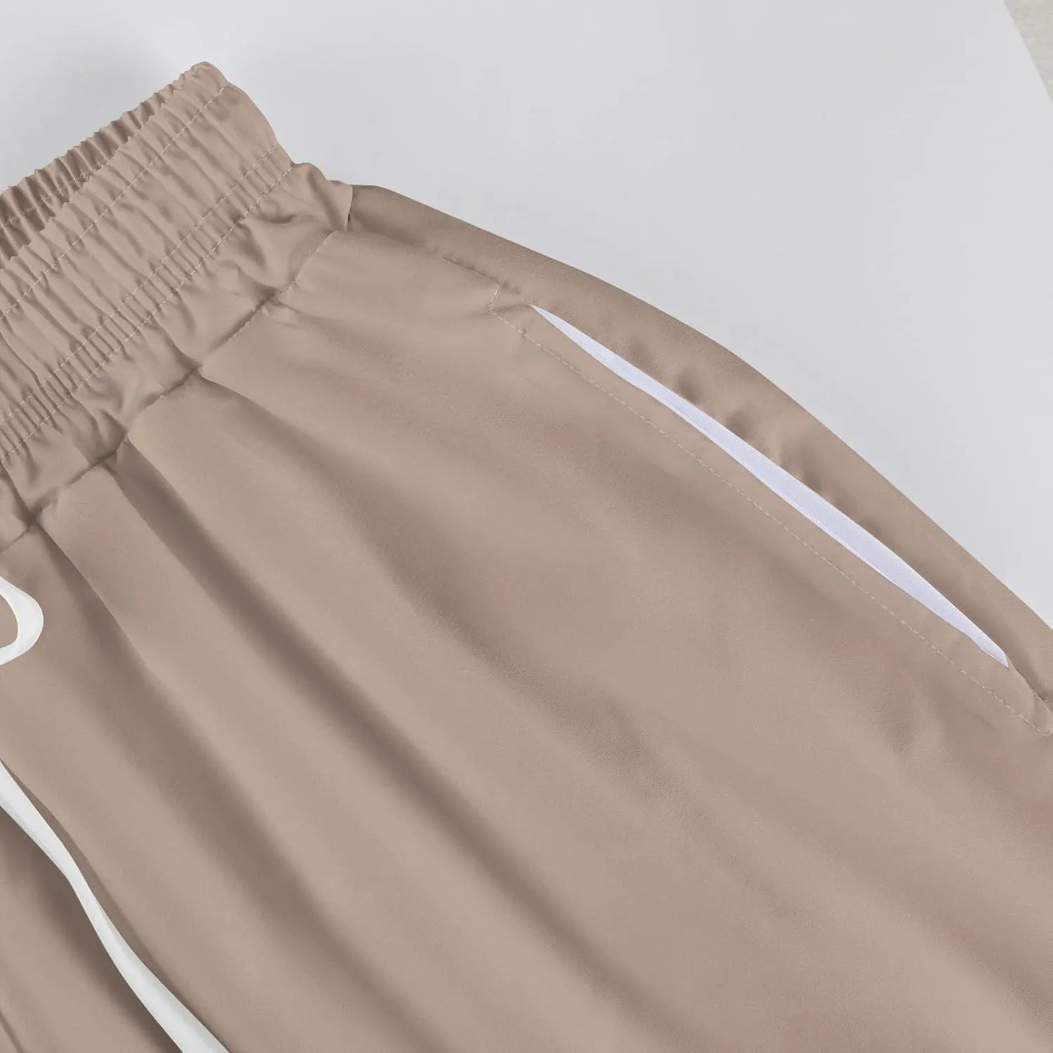 Linen Pants Women High Waisted Wide Leg Pants Drawstring Palazzo Lounge Pant Summer Beach Vacation Trousers