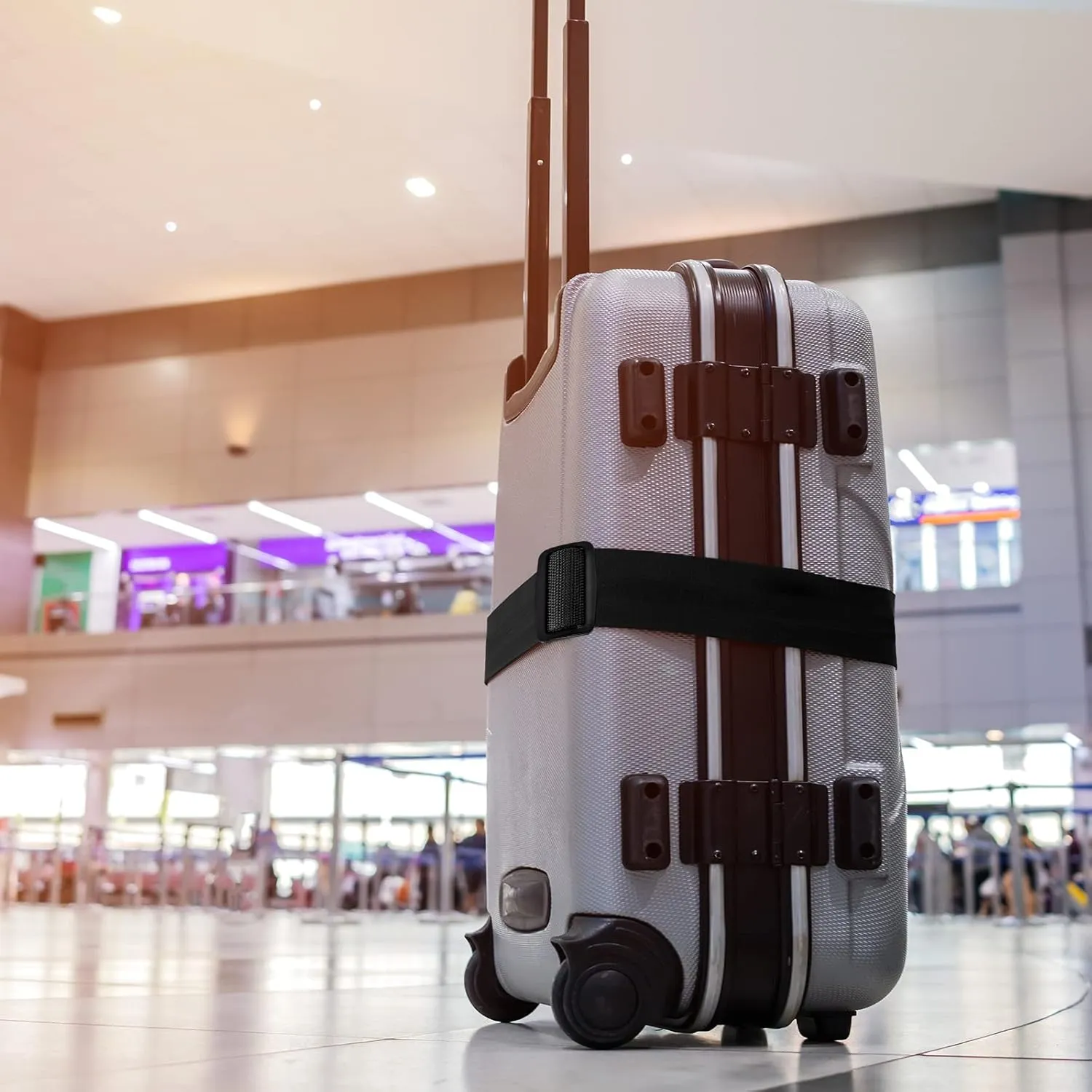 Luggage Straps Suitcase Belts with Buckle, Combination Lock, Adjustable Travel Packing Accessories (Color : Sky Blue)