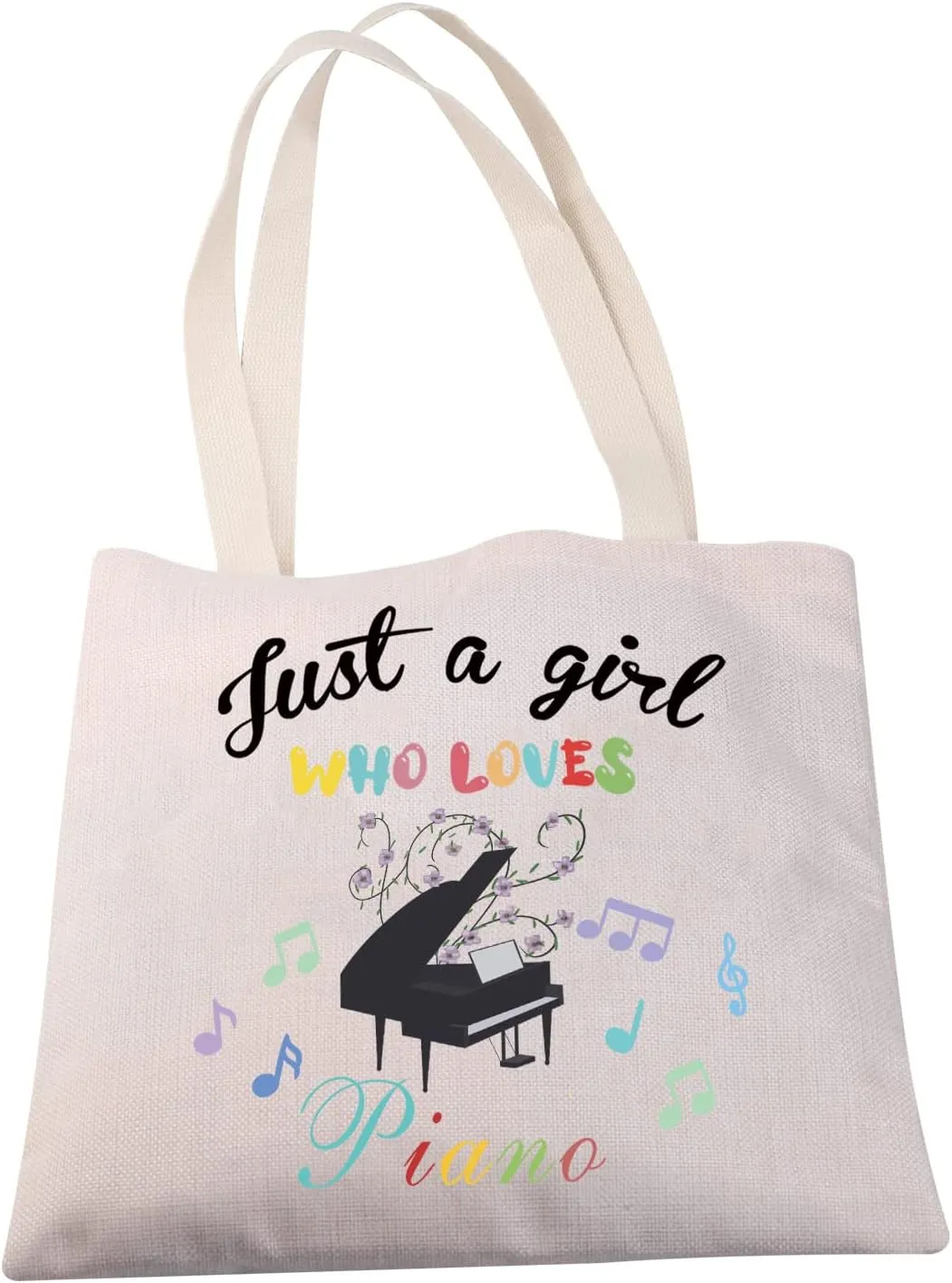 MBMSO Piano Music Tote Bag - Perfect for Piano Players & Lovers - Shoulder Bag