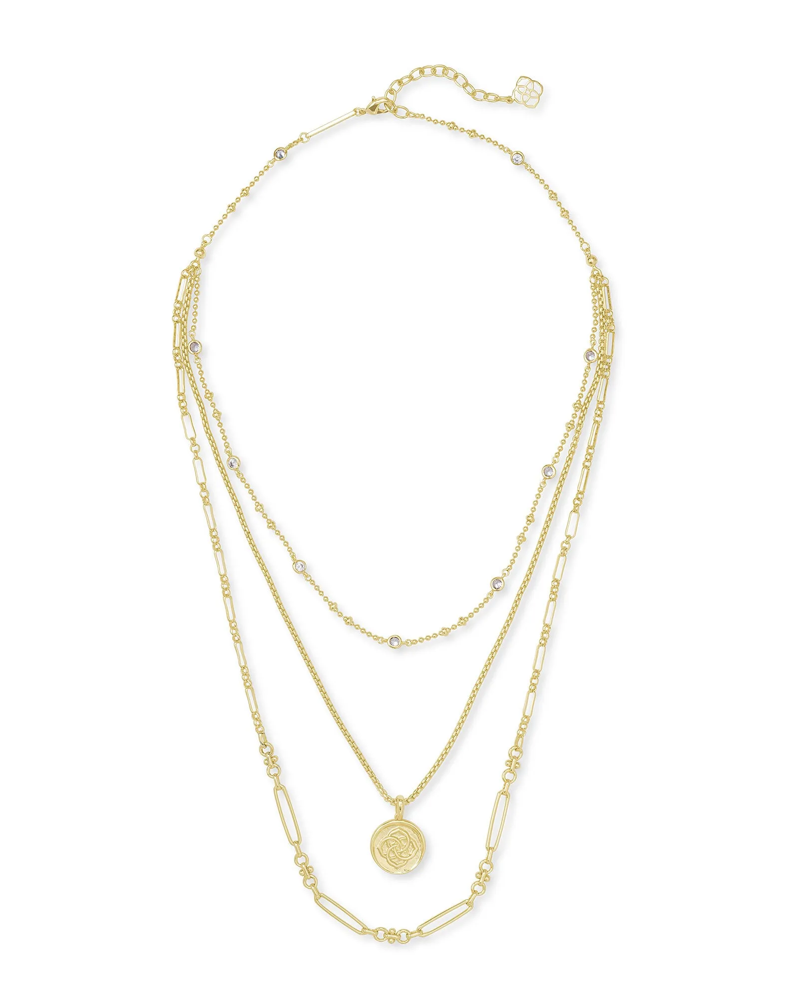 Medallion Coin Triple Strand