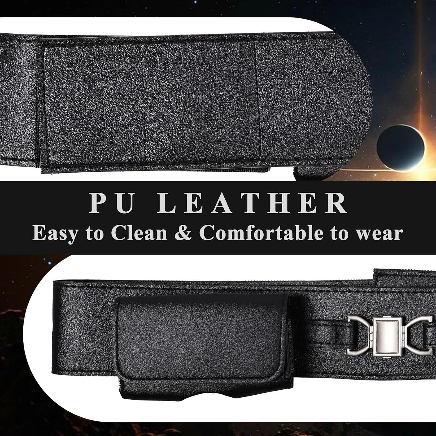 Medieval Knight Leather Belt Costume Adult Renaissance Cosplay Belt with Waist Bag Accessories for Men