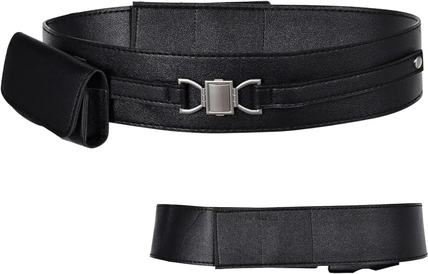 Medieval Knight Leather Belt Costume Adult Renaissance Cosplay Belt with Waist Bag Accessories for Men