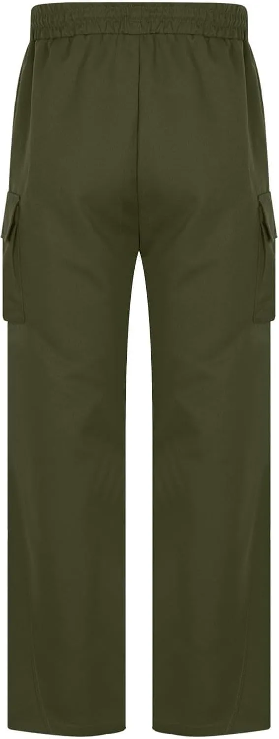 Mens Cargo Pants Mens Casual Pants Relaxed Fit Cargo Sweat Pants Flannel Lined Chino Pants for Men Slim Fit Stretch
