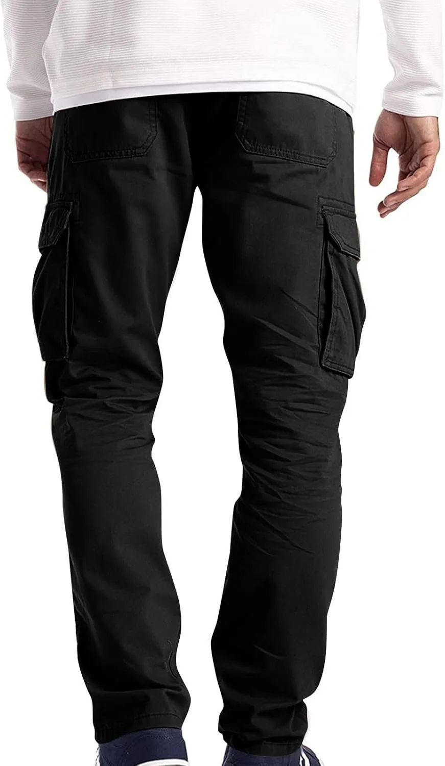 Men's Fashion Loose Handsome PocketJeans Pants Tooling Camouflage Pants M-4XL