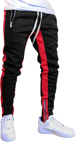 Men's Joggers Cargo Pants Slim Fit Drawstring Fashion Pants Sweatpants Casual Work Chino Pants with Pockets