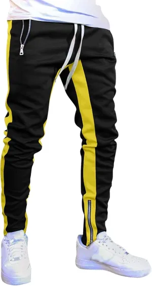 Men's Joggers Cargo Pants Slim Fit Drawstring Fashion Pants Sweatpants Casual Work Chino Pants with Pockets