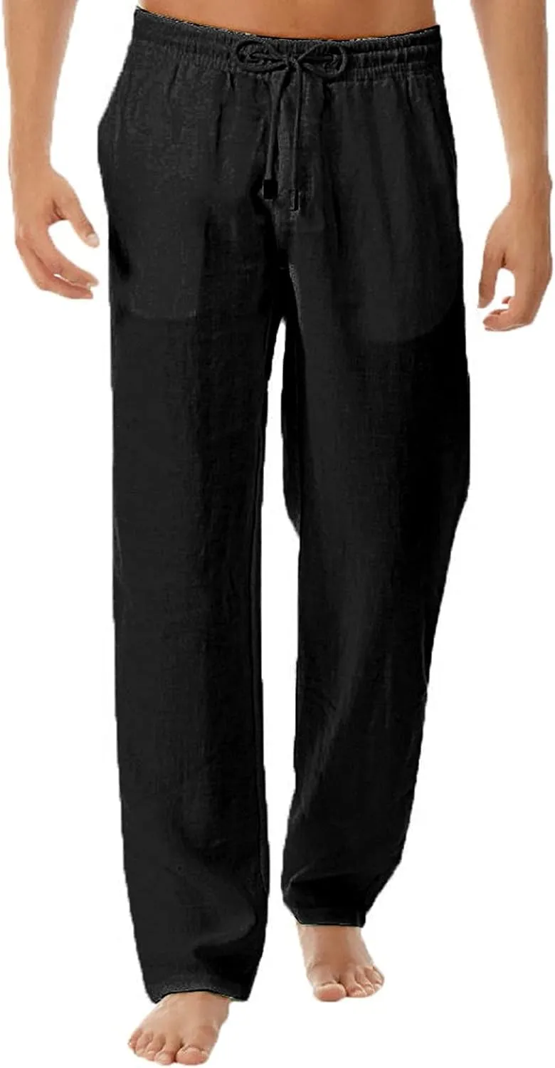 Men's Summer and Fashionable Cotton and Linen Trousers