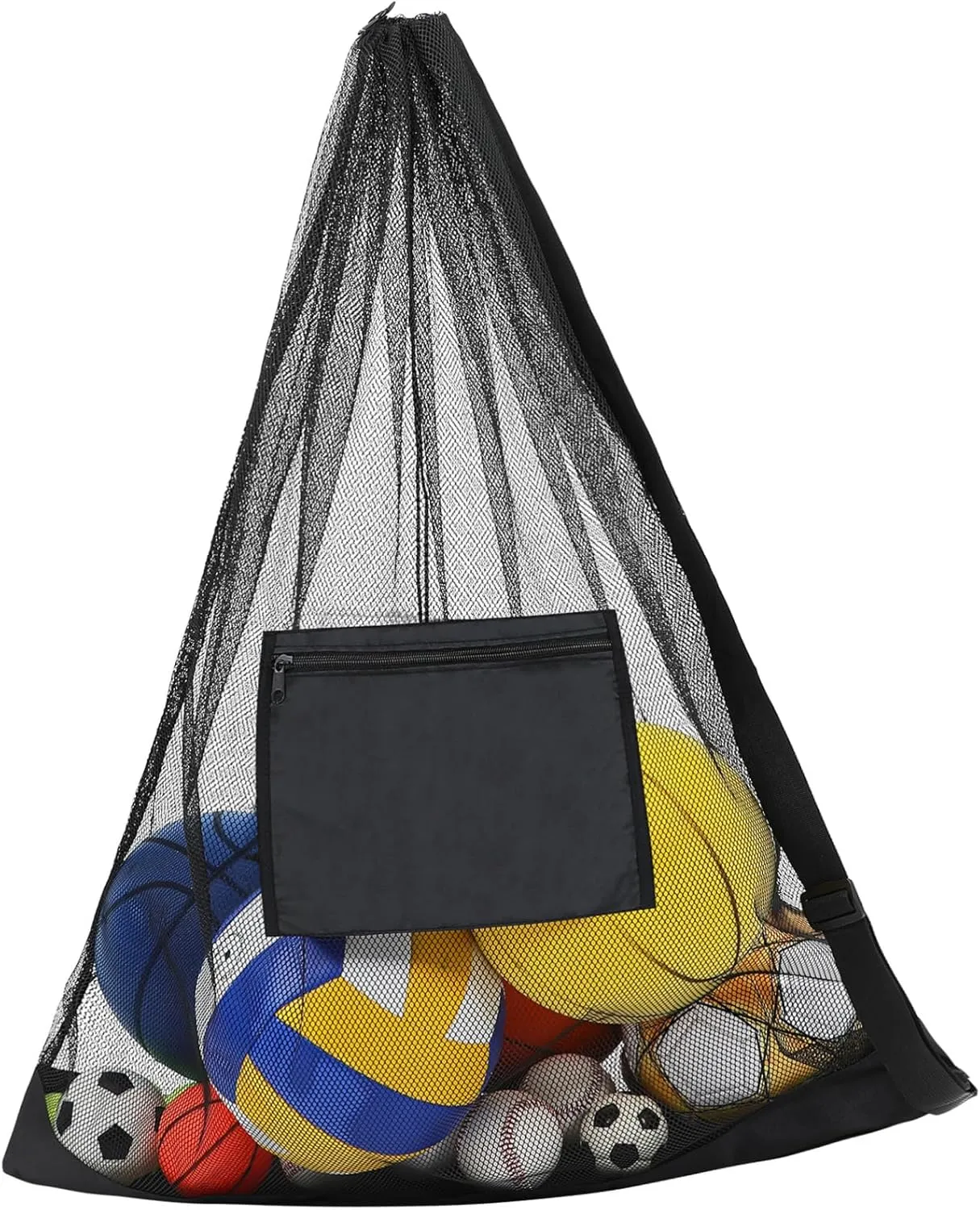 Mesh Ball Storage Bag Versatile Net Bag for Football Basketball Volleyball and Soccer Drawstring Design for Coaches and Sports Teams