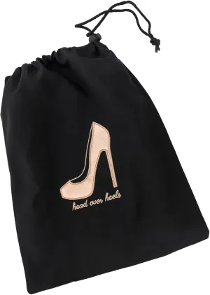 Miamica Shoe Storage Bag  11 x 9  Cute Shoe Bag for Women w Interior Divider, Protects Luggage - Fits 1-2 Pairs of Shoes