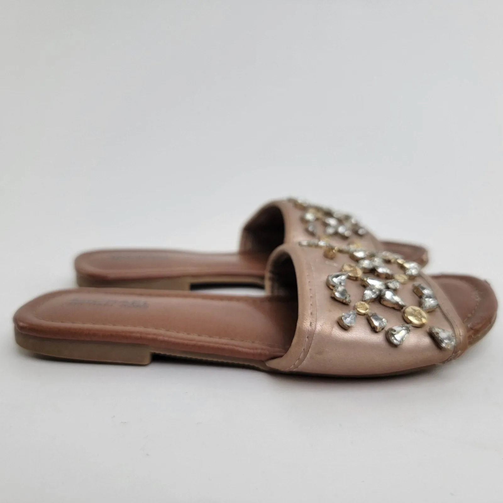 Michael Michael Kors Girls Rhinestone Gem Flip Flop Sandals - 1 C