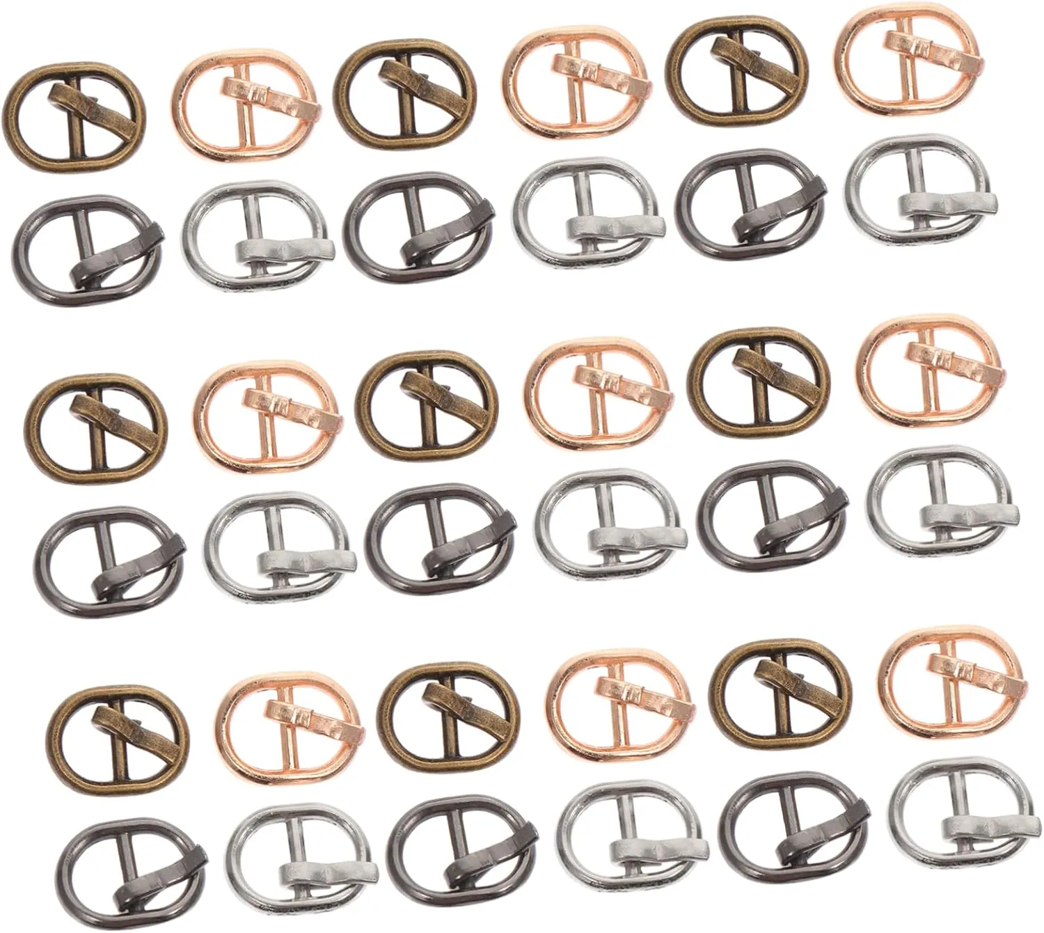 Mini Doll Garment Buckles Multi Colored Shoe and Belt Accessories for DIY Craft Projects Durable Alloy