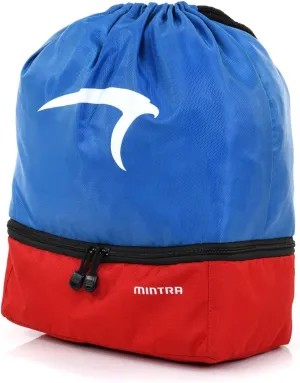 Mintra Sports Drawstring Bags - (Blue/Red, Stellar (12in x 18in)) Backpack, Cinch Sackpack, Bag, String, Sports, Gym, Waterproof, Unisex, Used for Gym, Sport, Workout