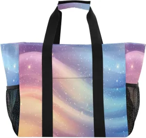 Nander Beautiful Starry Sky Background Reusable Grocery Bags,Large Grocery Tote Bag Water Resistant Shopping Bags Foldable Grocery Bag for Clothes,Shoes and Picnic