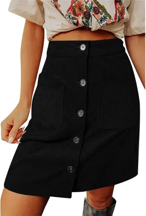 NaRHbrg Denim Skirts for Women's Casual Distressed Ripped A-Line Denim Short Skirt Zipper Front Denim Mini Skirt with Pocket