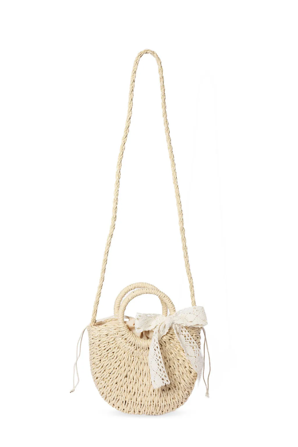 Natural Mini Straw Bow Bag SALE