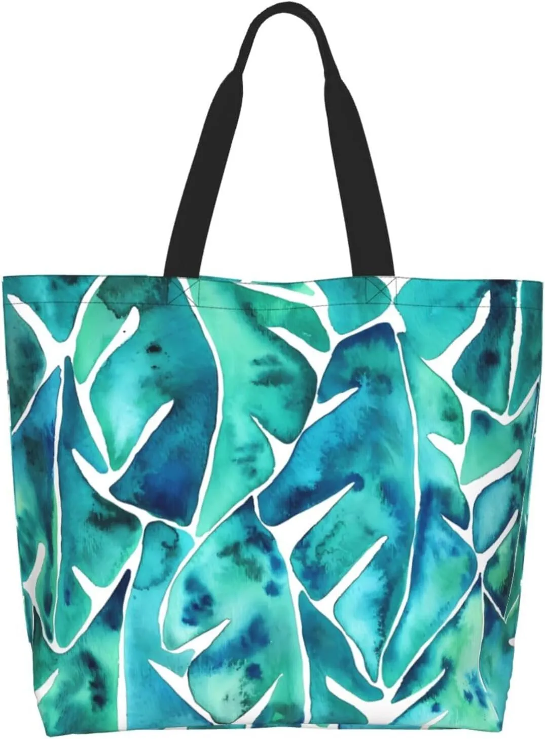 Navy Blue White Stripes horizontal Women's Tote Bag Large Capacity Single Shoulder Bags Handbag for Shopping Work