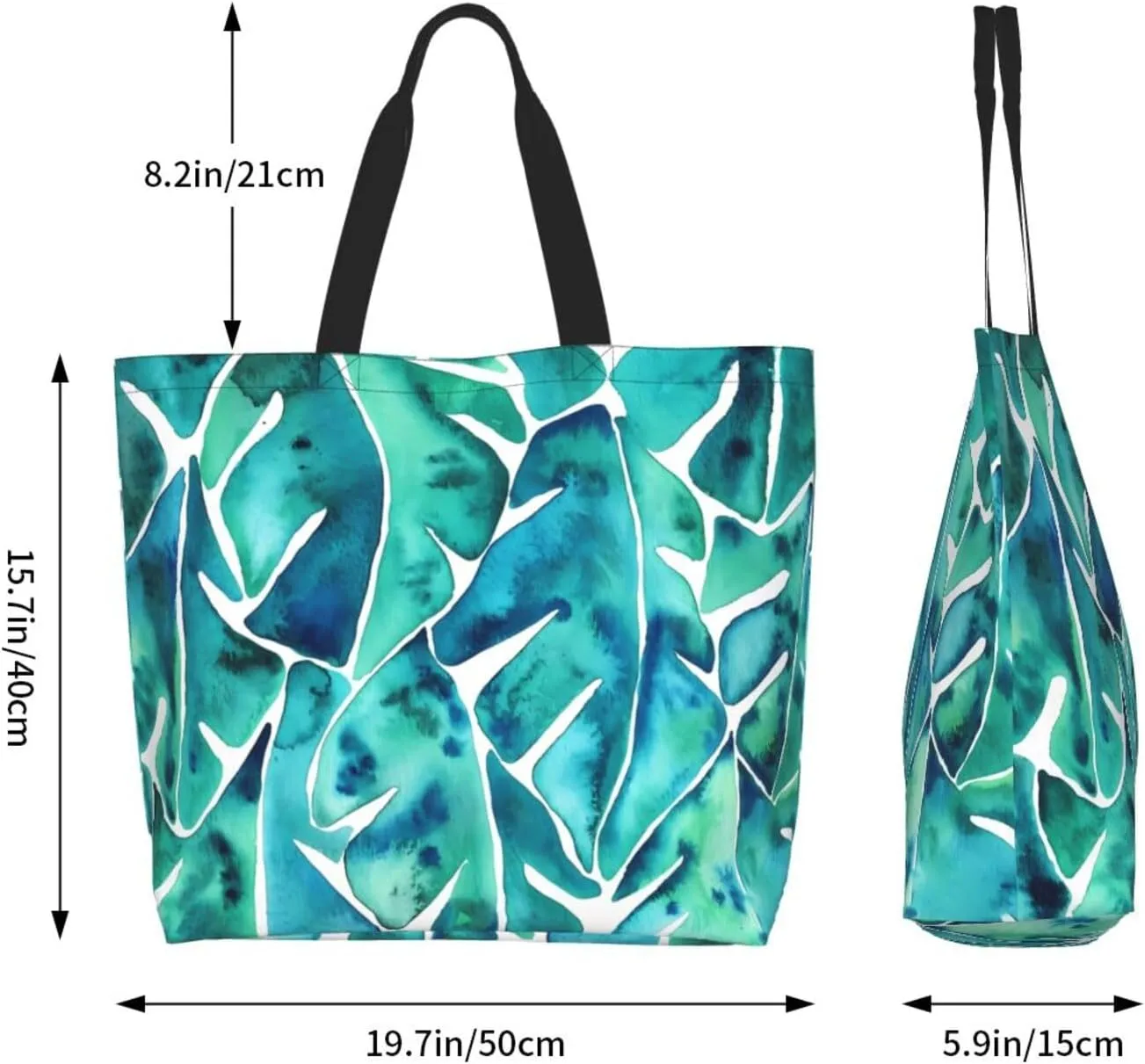 Navy Blue White Stripes horizontal Women's Tote Bag Large Capacity Single Shoulder Bags Handbag for Shopping Work