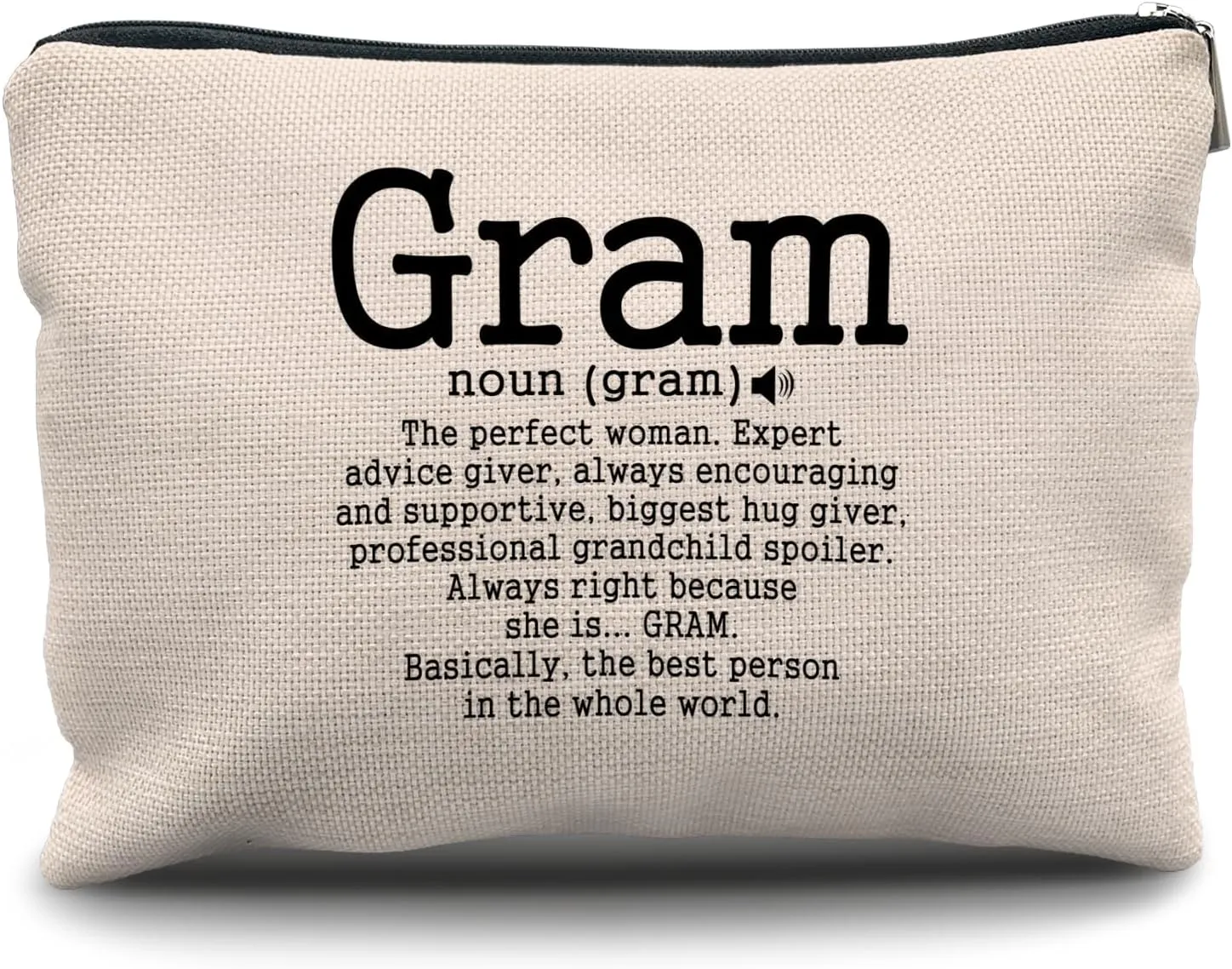 Nogrit Gram Gifts, Grandma Makeup Bag, Gram Gifts for Grandma Gifts from Grandchildren, Grandma Christmas Birthday Mother's Day Gifts, Grandma Small Cosmetic Makeup Bag for Purse