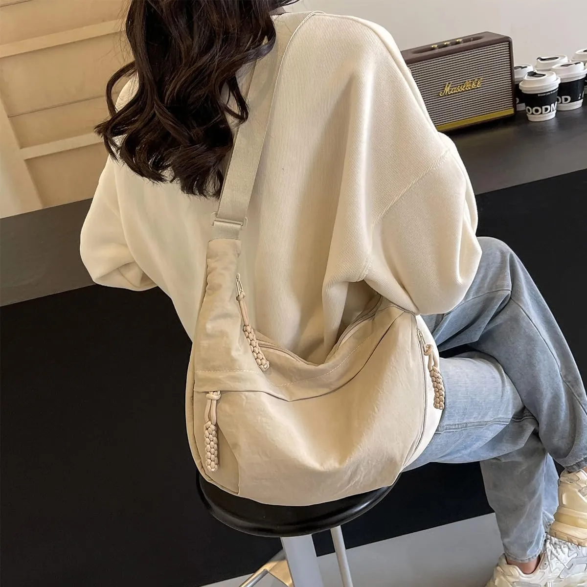 Nylon Crossbody Bags for women Purse Handbags Shoulder Bags Travel Tote Messenger Bag Men Hobo Bags