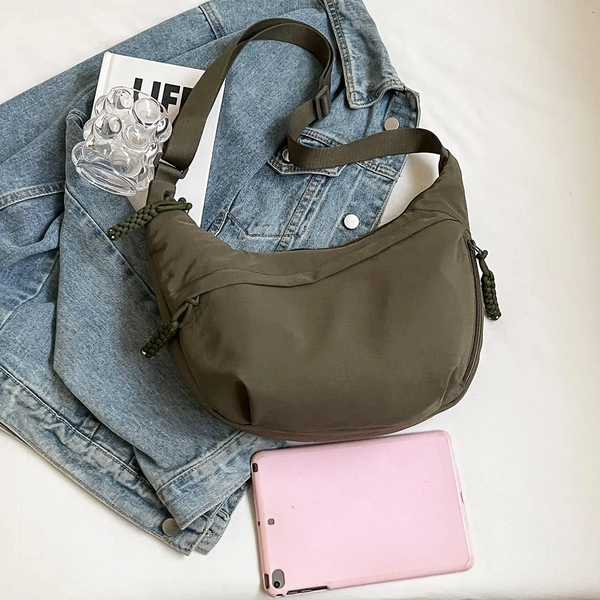 Nylon Crossbody Bags for women Purse Handbags Shoulder Bags Travel Tote Messenger Bag Men Hobo Bags
