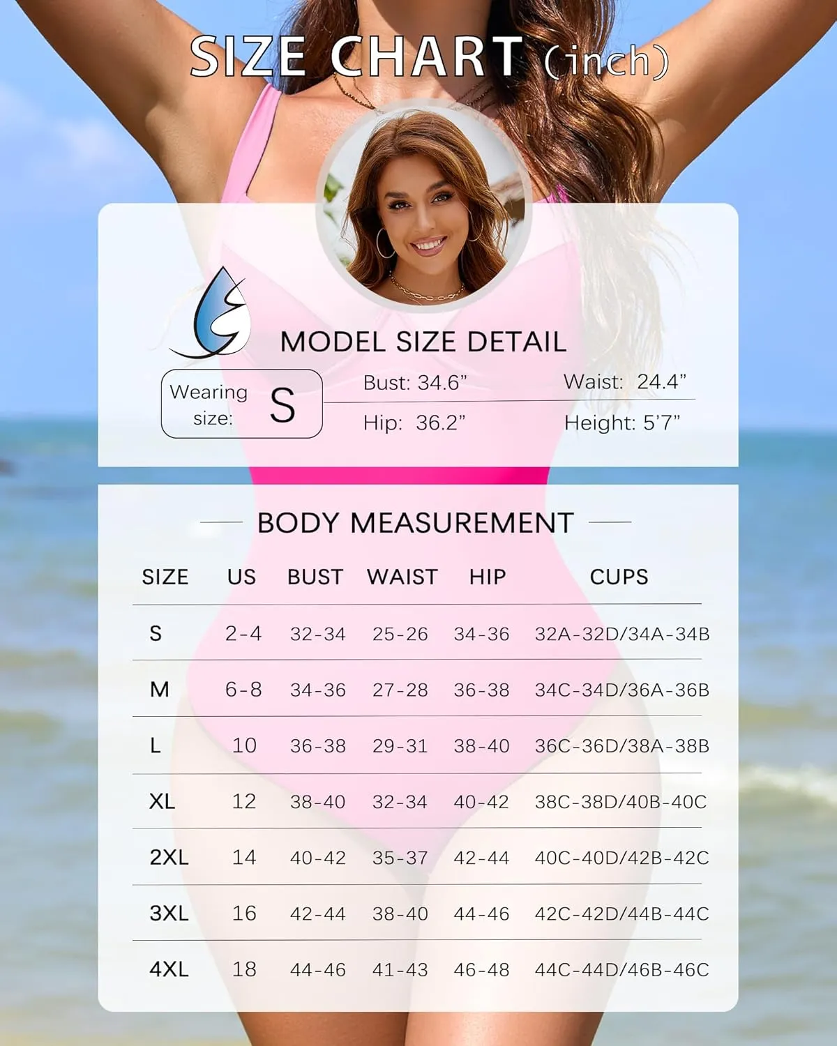 One Piece Swimsuit Women Tummy Control Push Up Underwire Swimwear Cheeky Bathing Suit Color Block Monokini