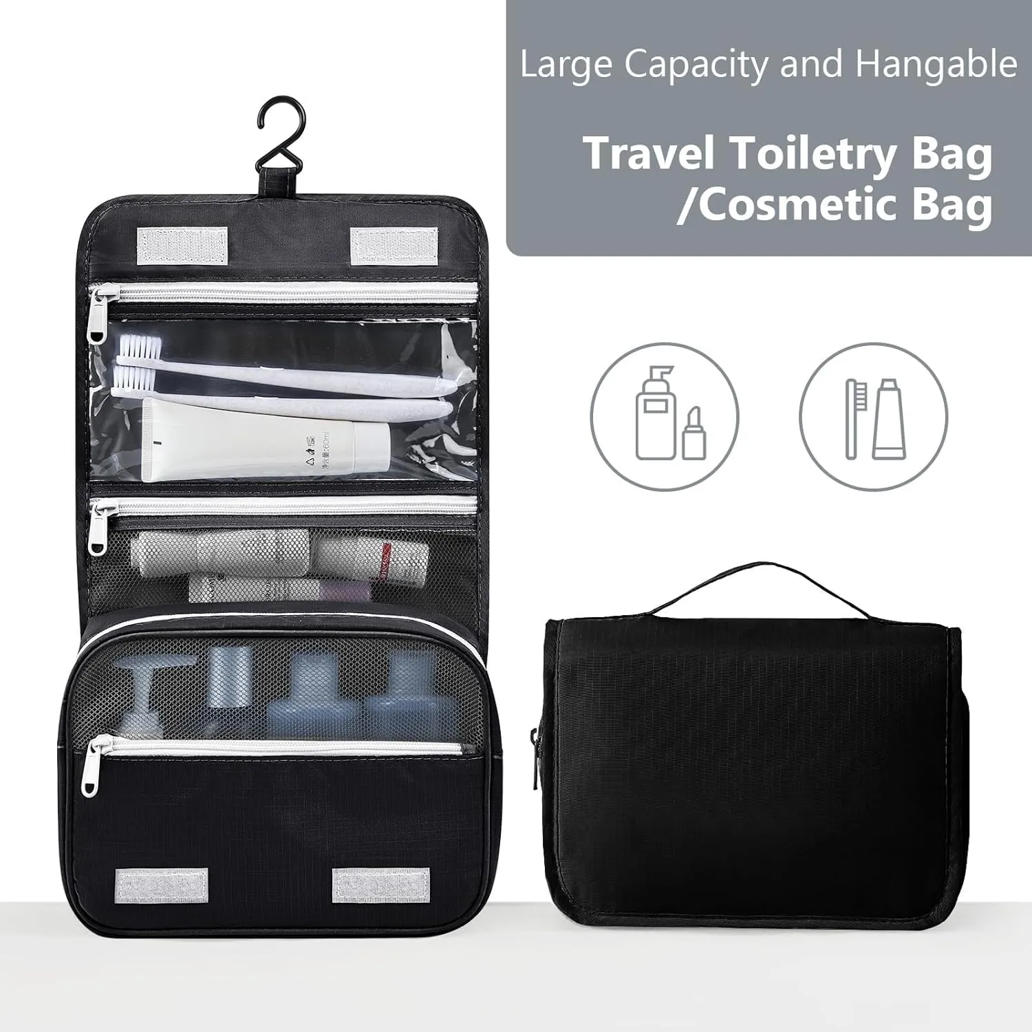 Packing Cubes 9 Set, Travel Organizer Bags for Luggage Packing Cubes for Carry on Suitcase, Travel Organizer for Toiletries Data Cable Clothes Shoes.(Black)