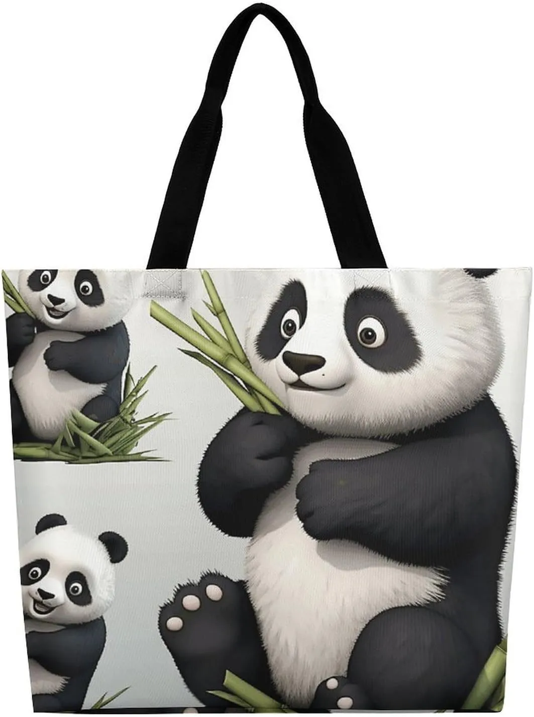 Painting Flower Pigs Beach Bag Reusable Tote Bag Foldable Grocery Bags Women Shopping Bags for Daily Essentials