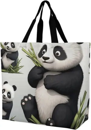 Painting Flower Pigs Beach Bag Reusable Tote Bag Foldable Grocery Bags Women Shopping Bags for Daily Essentials