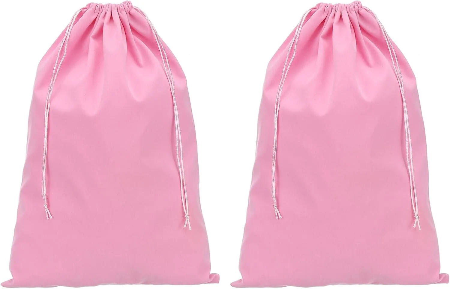 PATIKIL Shoe Dust Bag, 2 Pack Duster Flannel Shoes Pouch with Drawstring Washable Breathable Travel Shoe Bags for Home Luggage Storage, 12x17" Pink