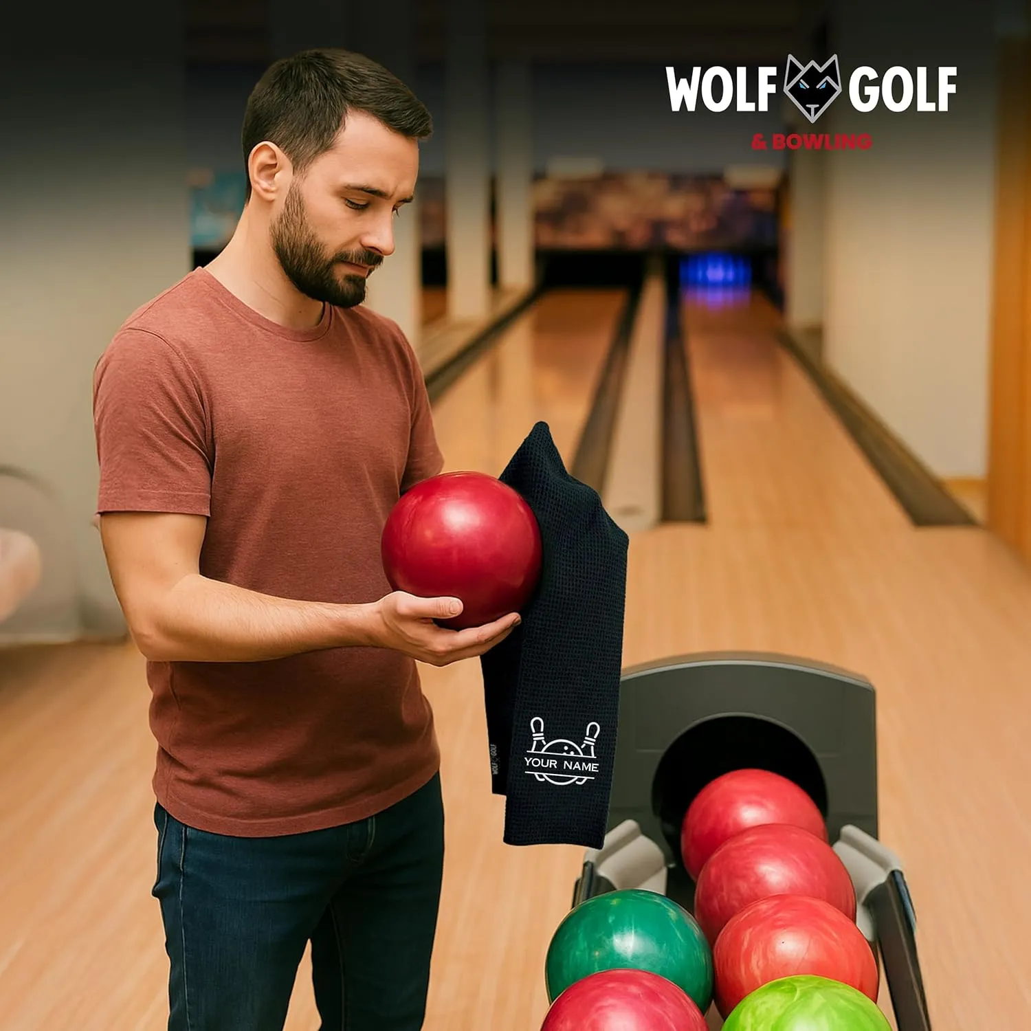 Personalized Bowling Towel - Bowling Ball Towel - Bowling Accessories for Men - Bowling Accessories for Women - Bowling Gift - Custom Bowling Towels