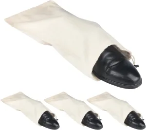 PlasMaller Shoe Storage Bags 100% Cotton with Drawstring for Men and Women for Travel Protecting and Storing Shoes