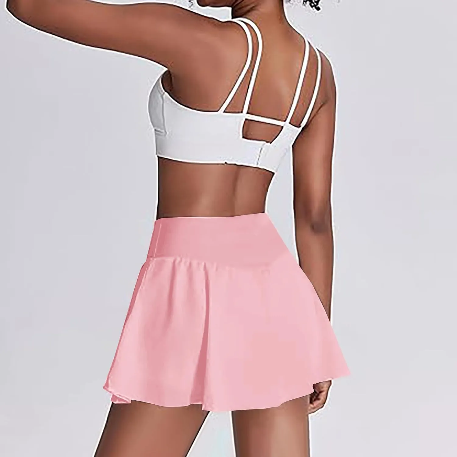 Pleated Tennis Skirts for Women High Waisted Golf Skorts Tummy Control Cheerleading Skirts Active Athletic Skort