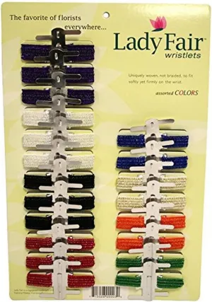 Reliant Ribbon 6-NR-LF00003-H Wristlet 20pc/cd Rd Floral Accessories, 20 Pieces, Multi