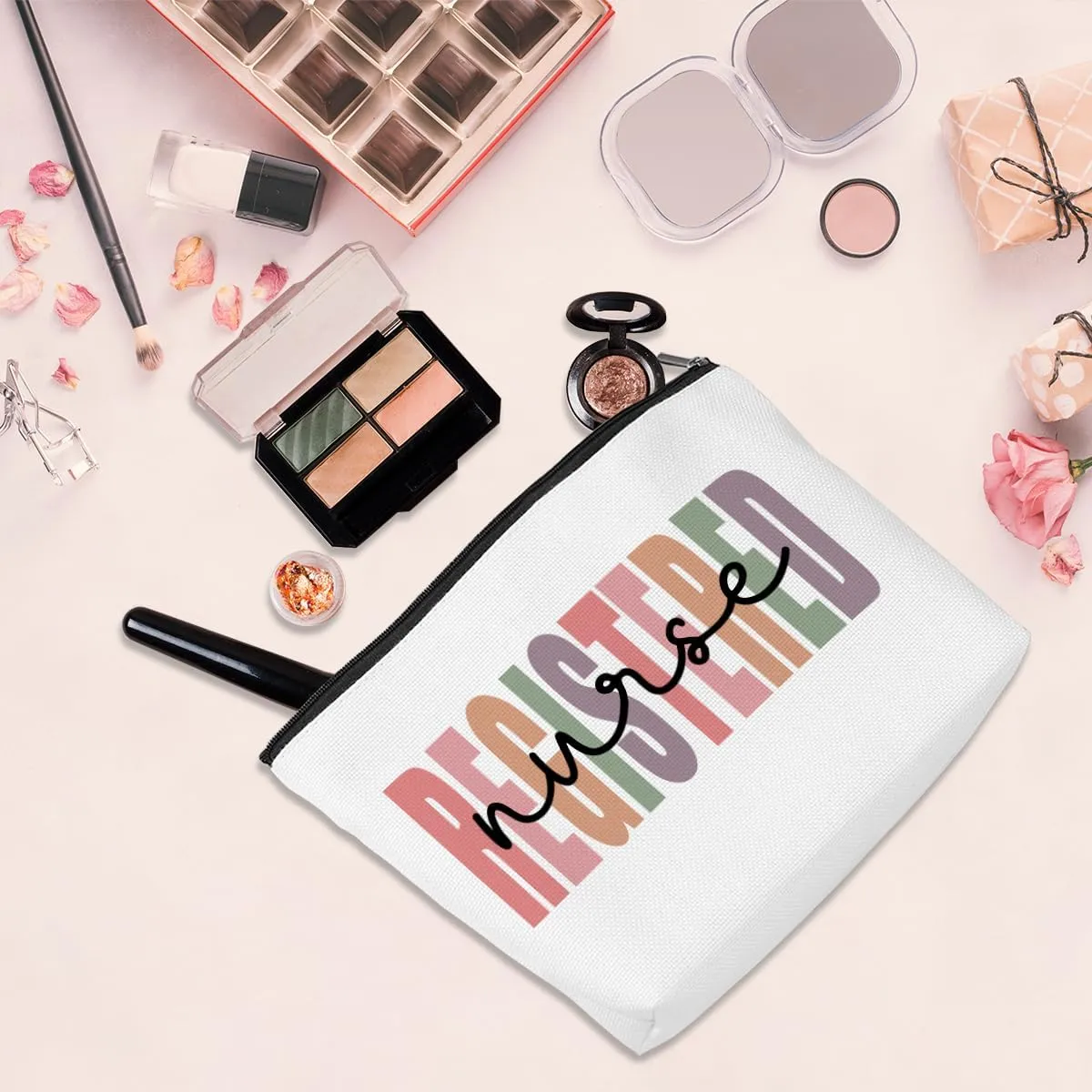 RN Nurse Bag - Nursing Accessories for Work, Graduation, Christmas & Appreciation - Cosmetic Makeup Bag for Women