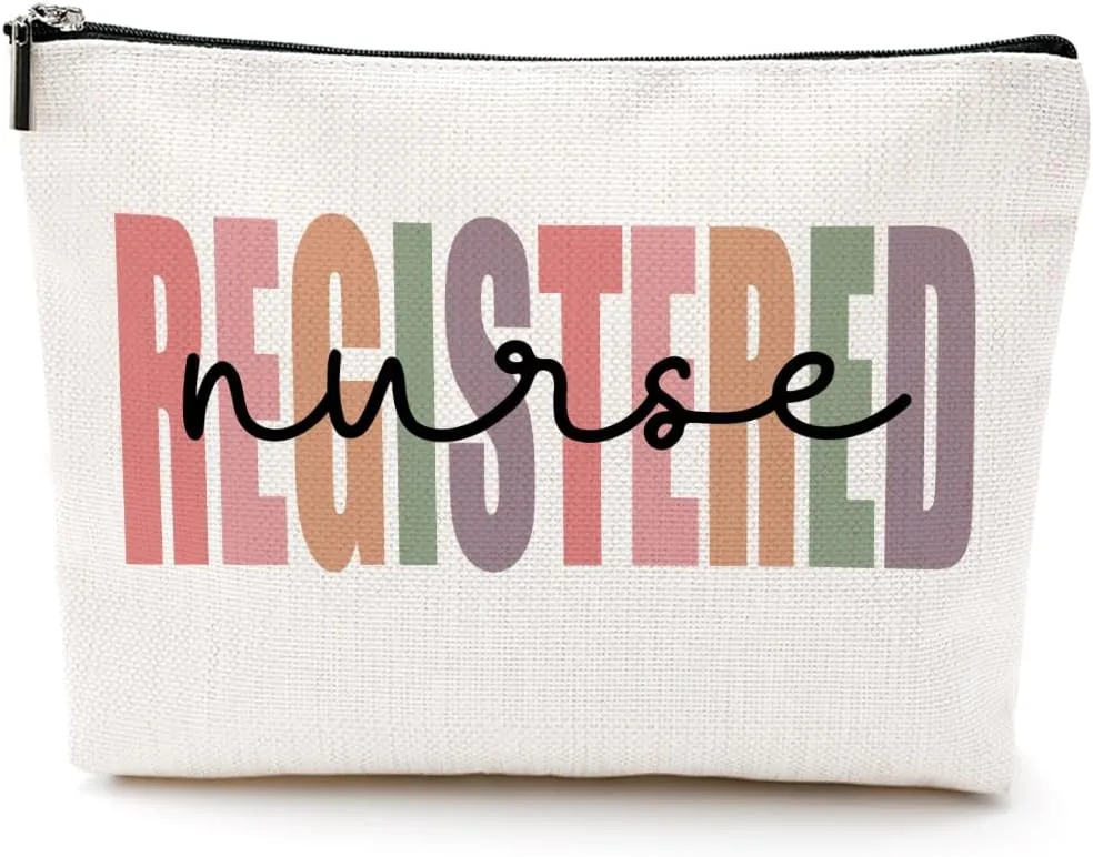 RN Nurse Bag - Nursing Accessories for Work, Graduation, Christmas & Appreciation - Cosmetic Makeup Bag for Women
