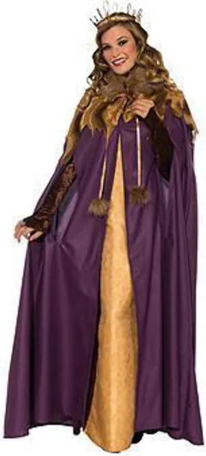 Rubie's Costume Deluxe Medieval Maiden Cloak With Faux Fur Trim