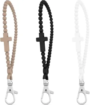 Ryan & Rose Jesus Loop - Cross Keychain Wristlet Keychain Christian Keychain - Keychain Accessories Key Chains Women