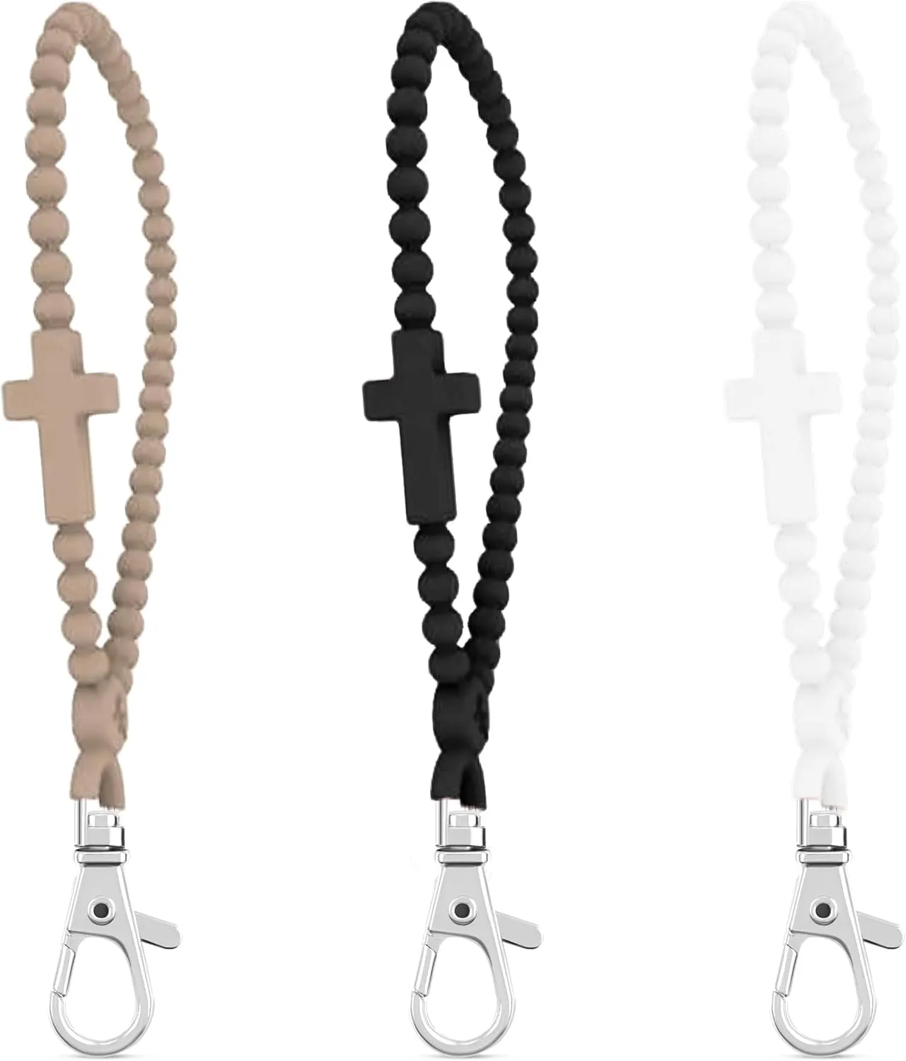 Ryan & Rose Jesus Loop - Cross Keychain Wristlet Keychain Christian Keychain - Keychain Accessories Key Chains Women