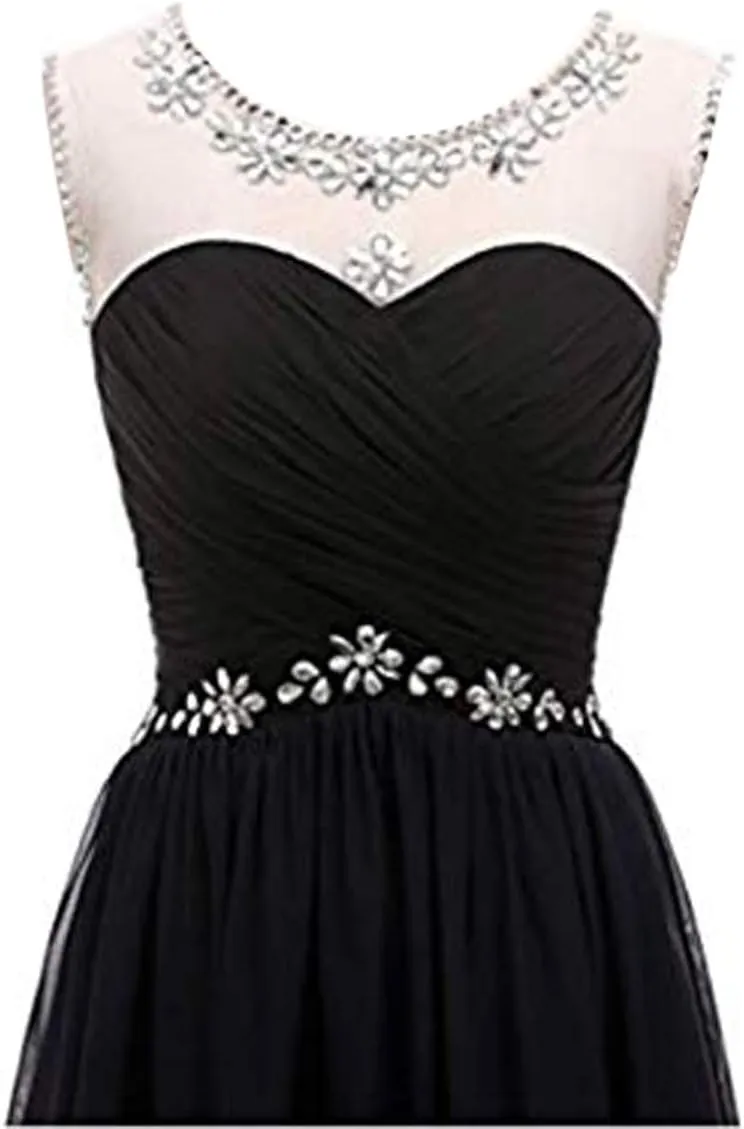 Sarahbridal Long Women's Formal Dresses Chiffon Pleated Backless Evening Gowns Sheath Flowy Prom Party Dress