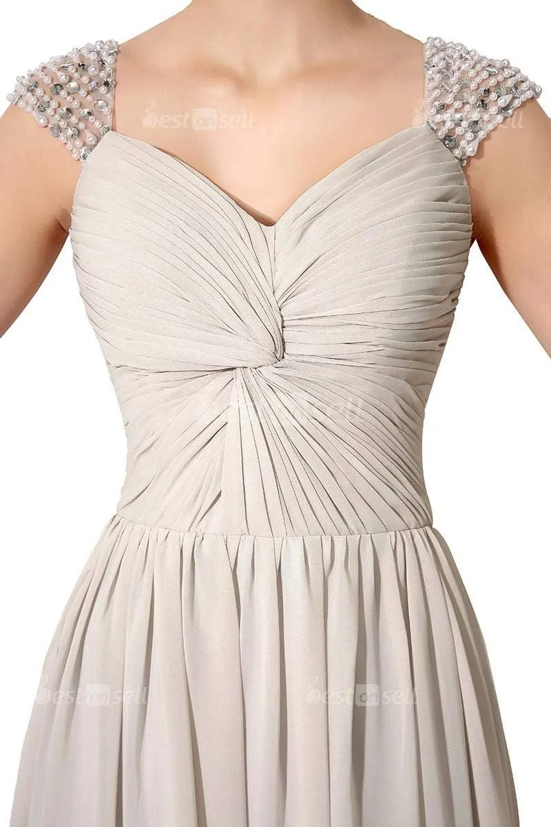 Sarahbridal Women's Beaded Bridesmaid Prom Dress Long Chiffon Evening Ball Gowns