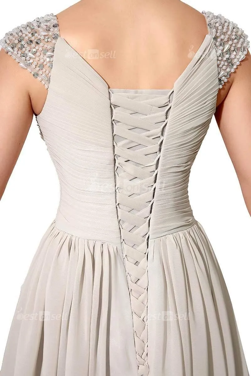 Sarahbridal Women's Beaded Bridesmaid Prom Dress Long Chiffon Evening Ball Gowns