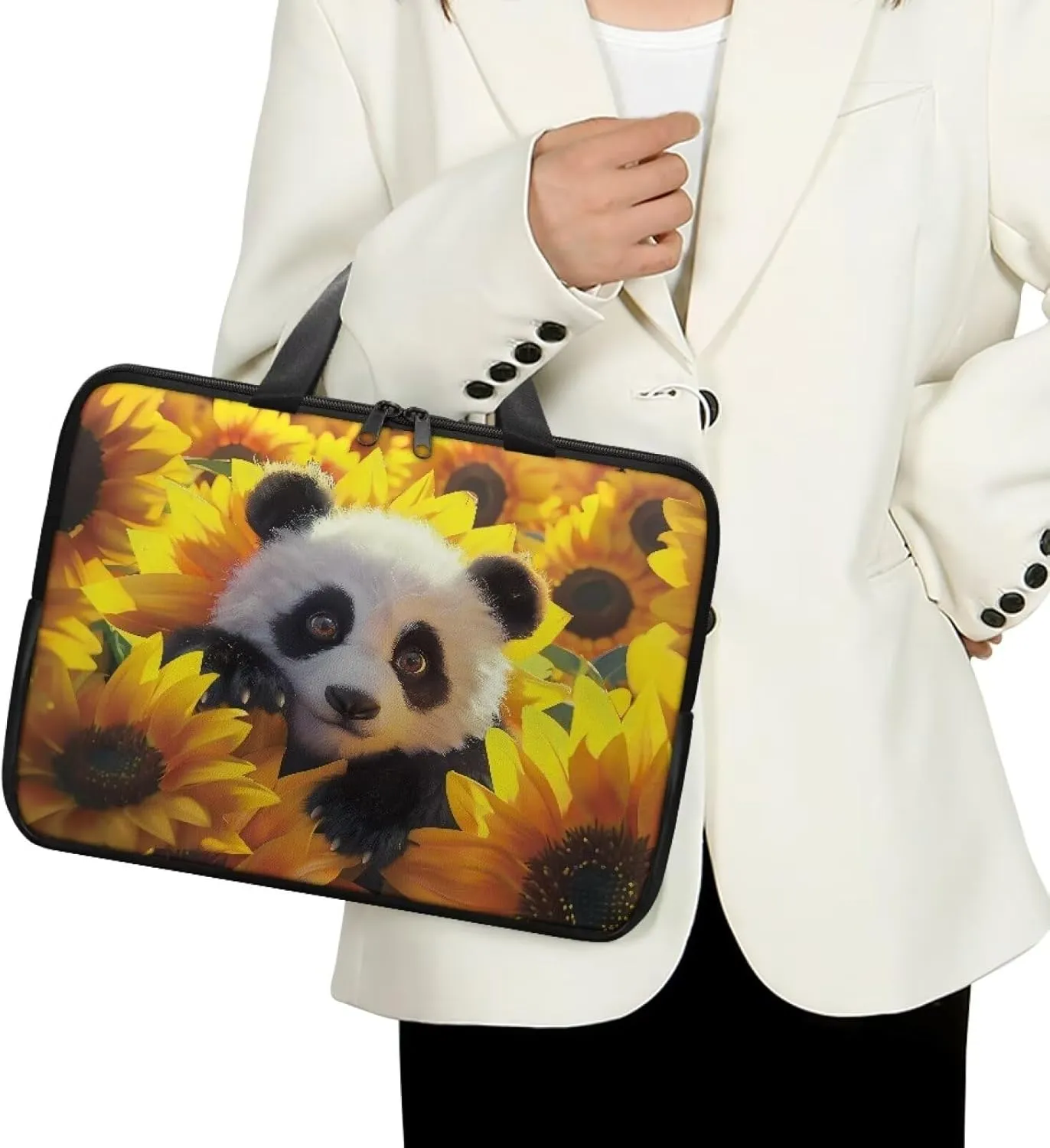 SEANATIVE Waterproof Computer Bag with Zipper Laptop Bag Tablet Shoulder Bag Computer Accessories Briefcase Handbag