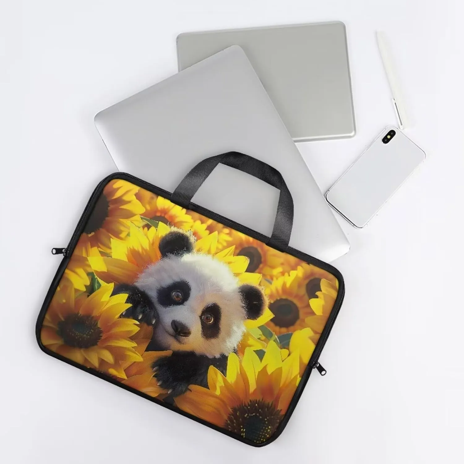 SEANATIVE Waterproof Computer Bag with Zipper Laptop Bag Tablet Shoulder Bag Computer Accessories Briefcase Handbag