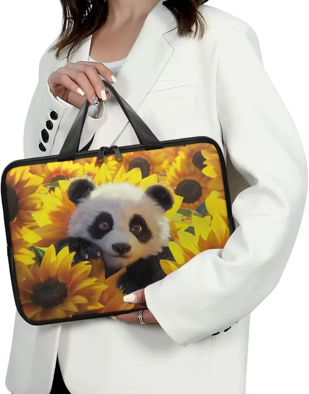 SEANATIVE Waterproof Computer Bag with Zipper Laptop Bag Tablet Shoulder Bag Computer Accessories Briefcase Handbag
