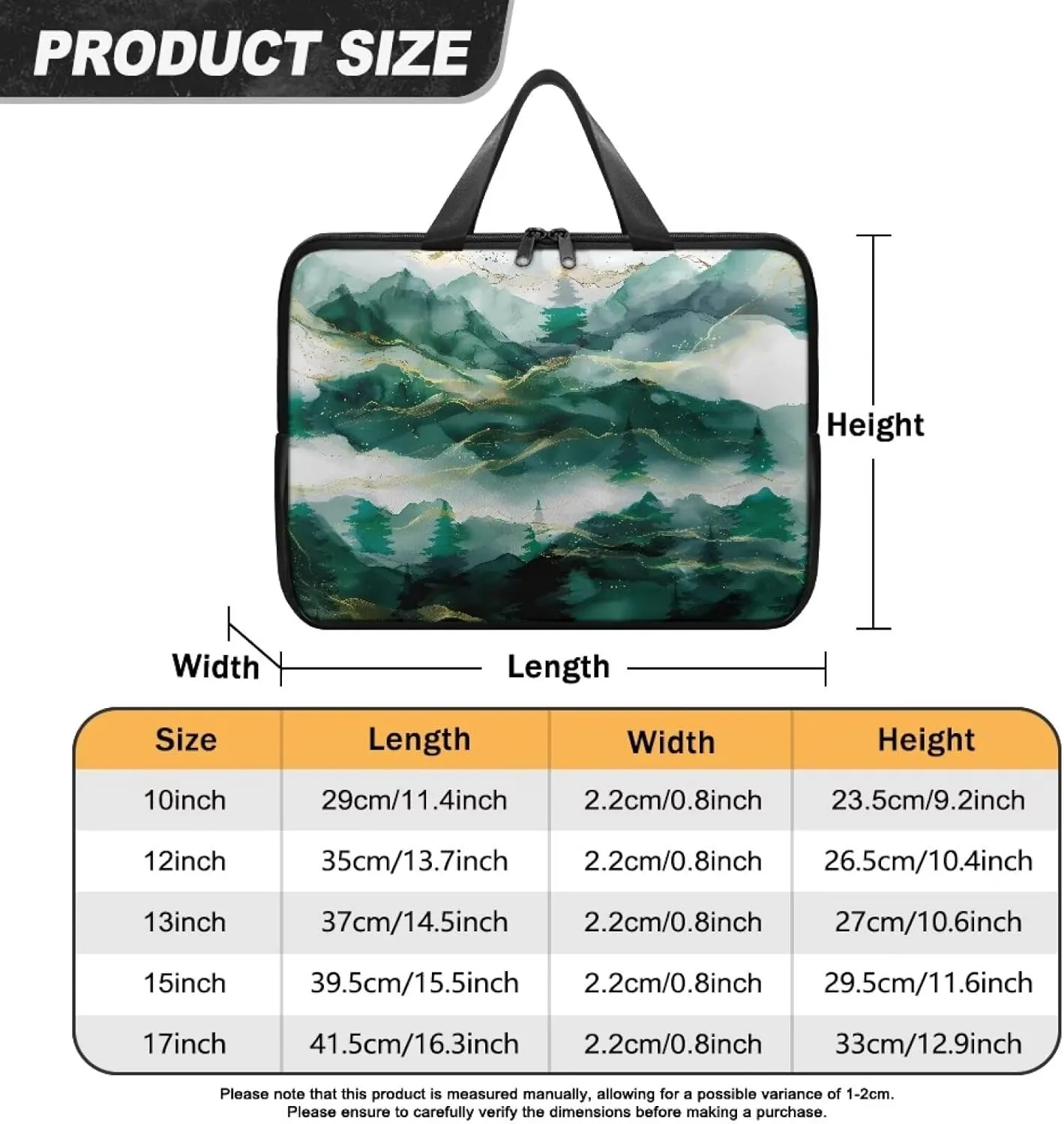 SEANATIVE Waterproof Computer Bag with Zipper Laptop Bag Tablet Shoulder Bag Computer Accessories Briefcase Handbag