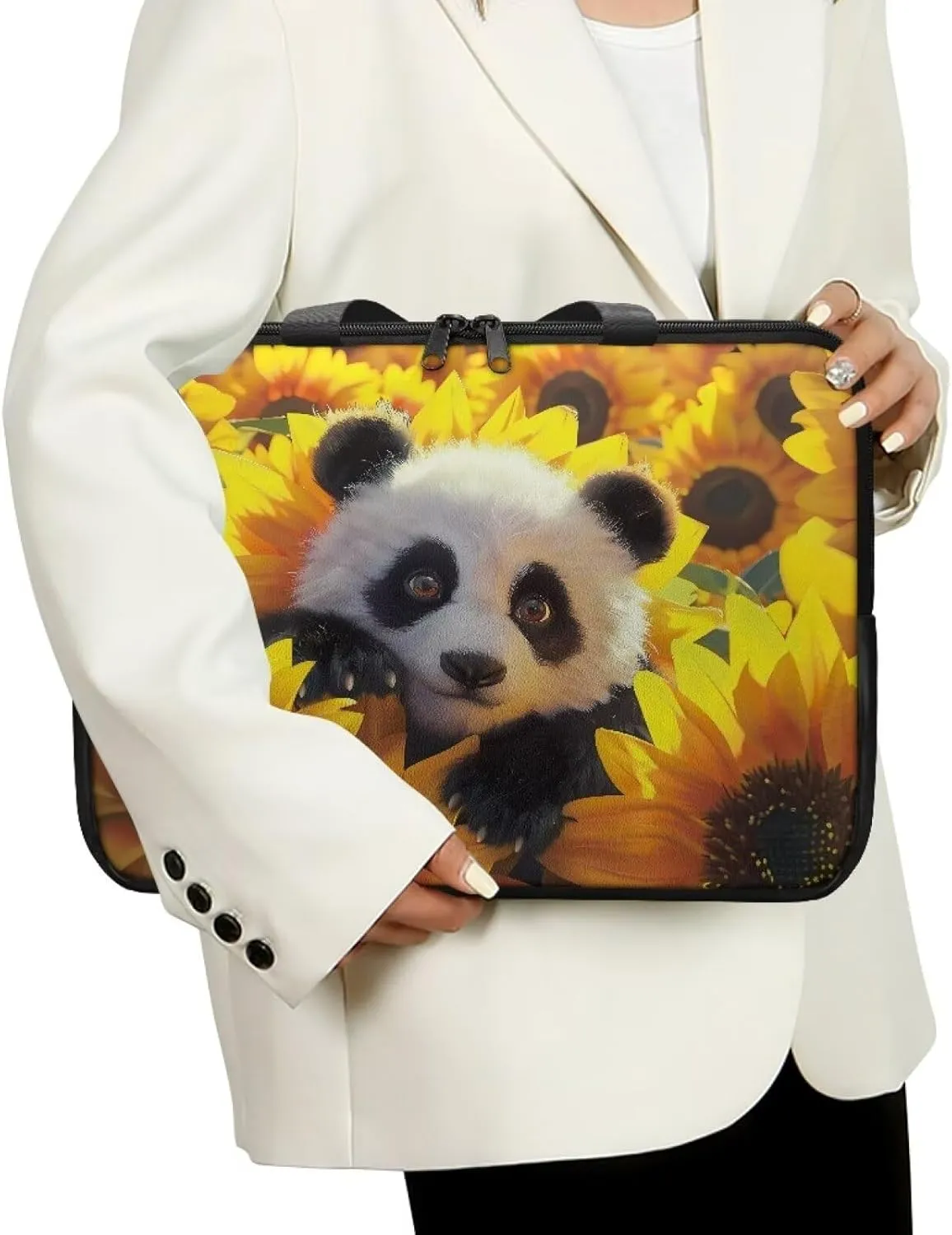 SEANATIVE Waterproof Computer Bag with Zipper Laptop Bag Tablet Shoulder Bag Computer Accessories Briefcase Handbag