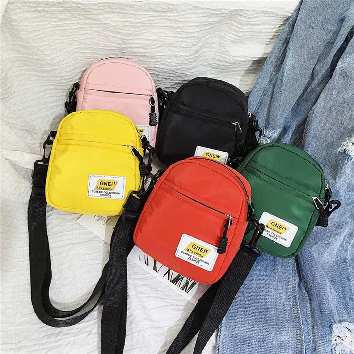 Small Purse Cute Tote Handbag 2025 Korean Fashion Simple Casual One Shoulder Crossbody Nylon Small Square Bag
