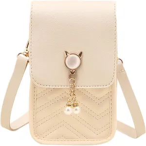 Soft PU Leather Purses and Handbags Color Hasp Phone Bag Shoulder Bag Messenger