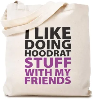 Speedy Pros Canvas Tote Bag for Women I like Doing Hoodrat Stuff with My Friends Drinking Beach Bags for Women